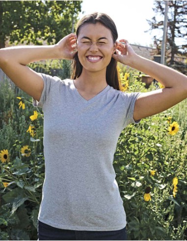 NEU-O81005-Ladies V-Neck T-Shirt